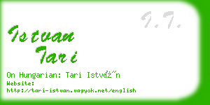 istvan tari business card